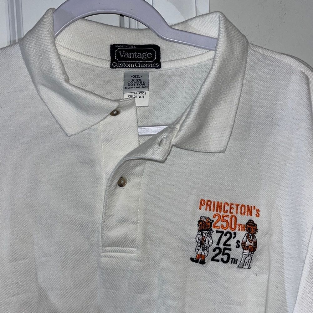 Vintage Princeton Tigers Official Cricket team Golf Polo shirt XL Made In USA XL